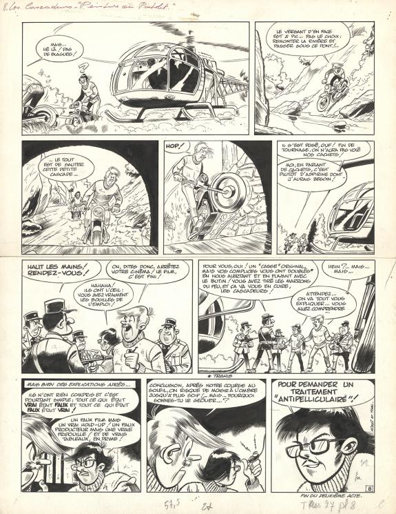 Mitt&eacute;&iuml; - Les Cascadeurs, Planche originale n&deg;8 de l'histoire