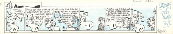 Frank P&eacute; - M&eacute;moires de l'&eacute;lan, Planche originale, strip n&deg;22