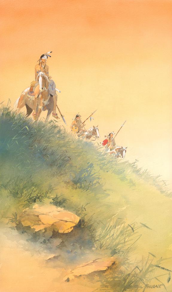 Patrick Prugne - Cheyenne, Illustration originale, "Les Guer