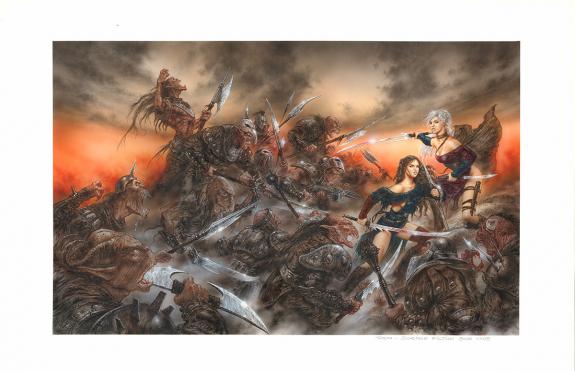 Luis Royo - Malefic Time, Illustration originale - Science f