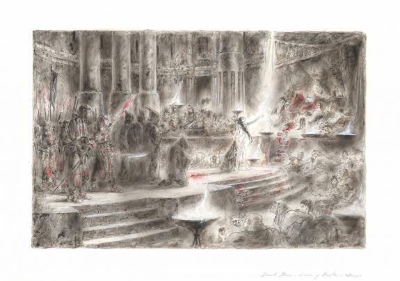 Luis Royo - Illustration originale - Luna y Marte - 2008