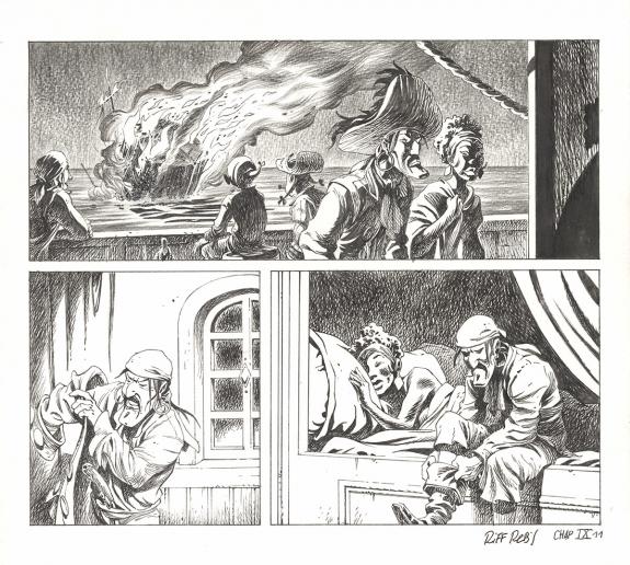 Riff Reb's - Kernok le pirate, Chapitre IX, demi-planche ori