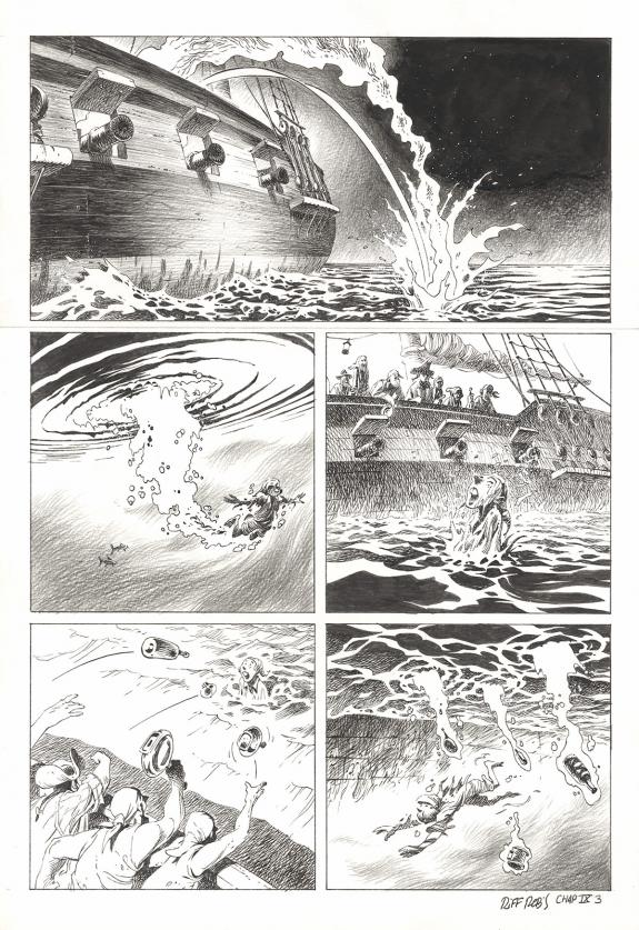 Riff Reb's - Kernok le pirate, Chapitre IX, planche original