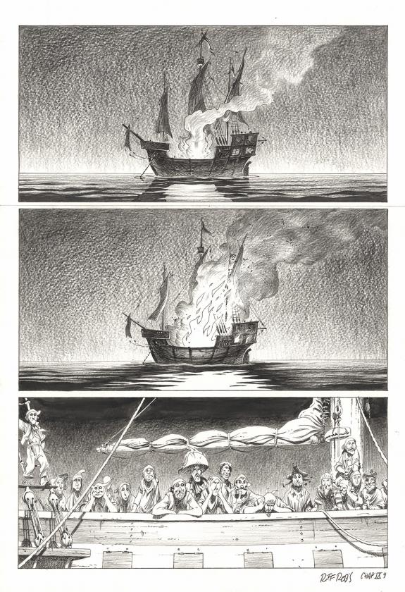 Riff Reb's - Kernok le pirate, Chapitre IX, planche original