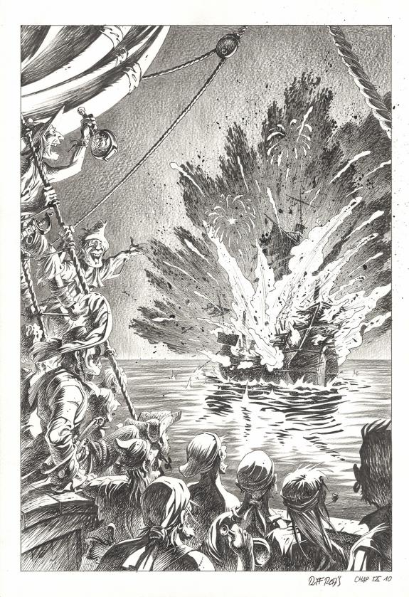 Riff Reb's - Kernok le pirate, Chapitre IX, planche original