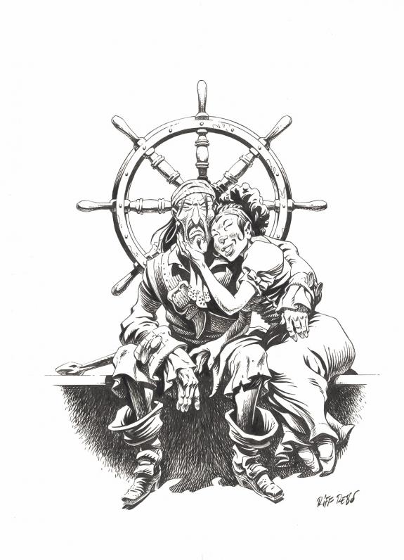 Riff Reb's - Kernok le pirate, Illustration originale in&eacute;dit
