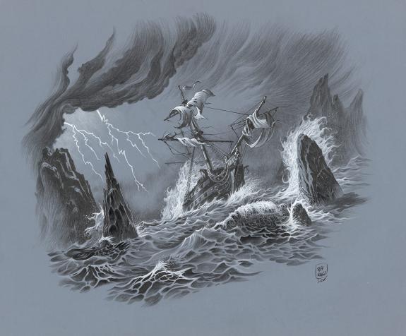 Riff Reb's - Kernok le pirate, Illustration originale in&eacute;dit