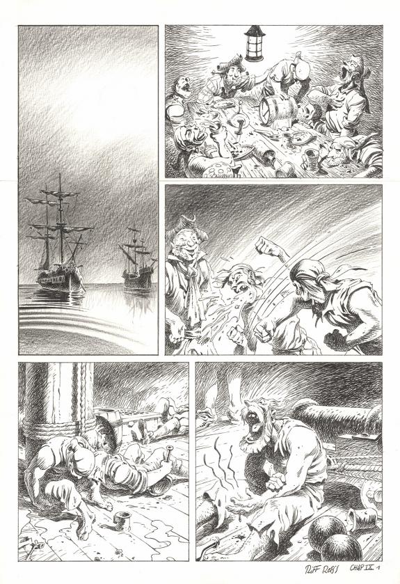 Riff Reb's - Kernok le pirate, Chapitre IX, planche original