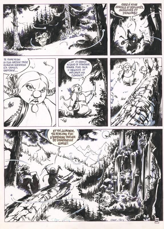 Christian Paty - Damoiselle Gorge, Planche originale n&deg;22