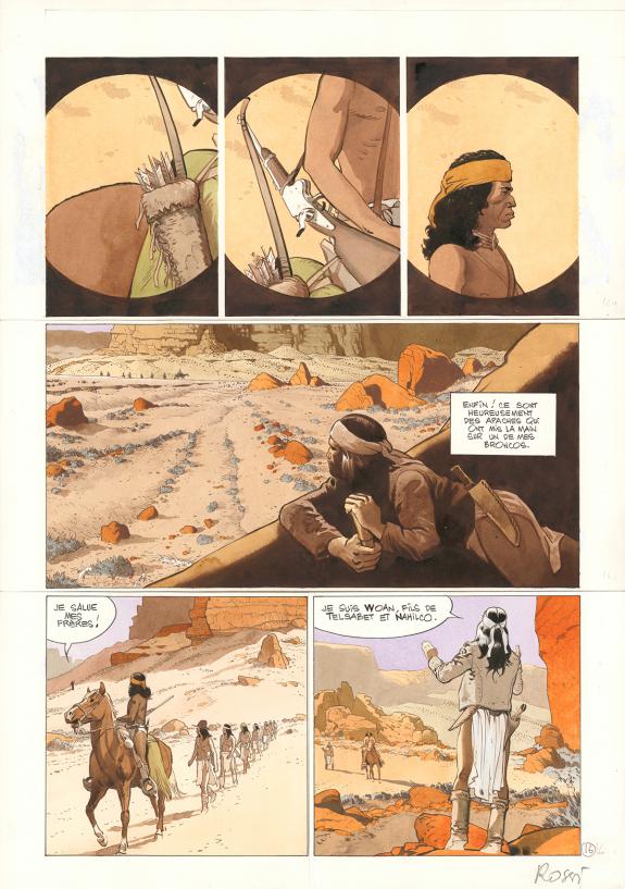 Christian Rossi - Comanche Trail, Planche originale n&deg; 16, r