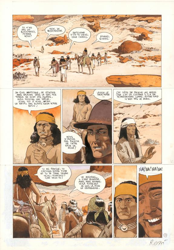Christian Rossi - Comanche Trail, Planche originale n&deg; 17, r