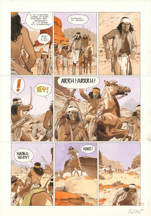 Christian Rossi - Comanche Trail, Planche originale n&deg; 18