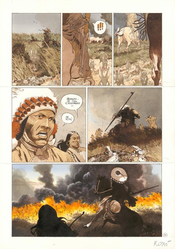 Christian Rossi - Comanche Trail, Planche originale n&deg; 36