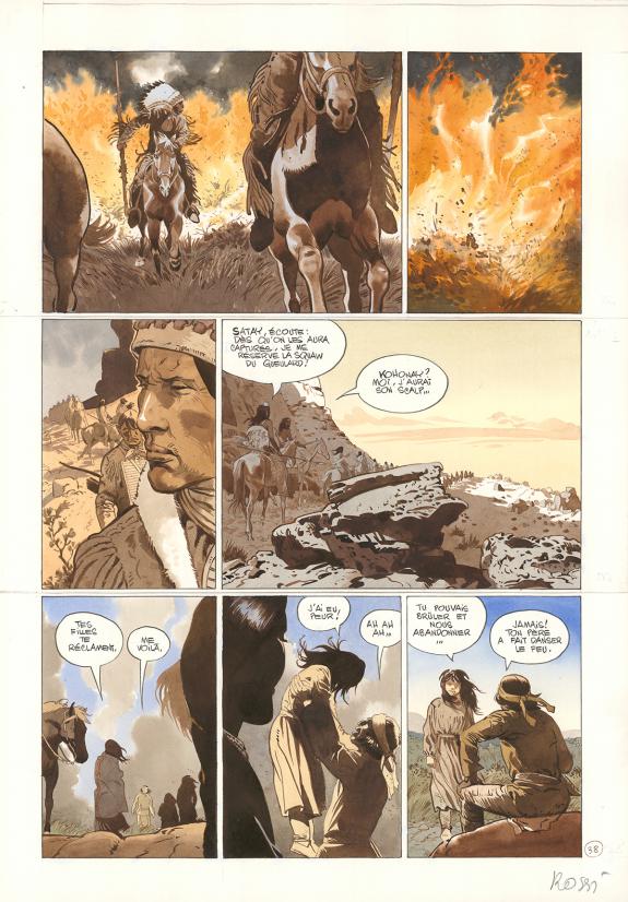 Christian Rossi - Comanche Trail, Planche originale n&deg; 38, r