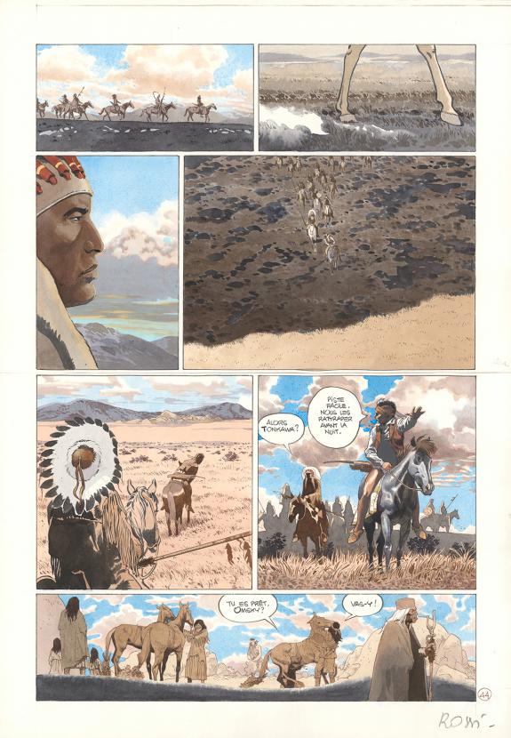 Christian Rossi - Comanche Trail, Planche originale n&deg; 44