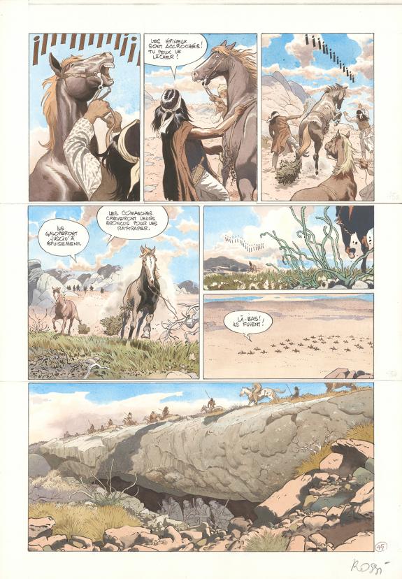 Christian Rossi - Comanche Trail, Planche originale n&deg; 45, r