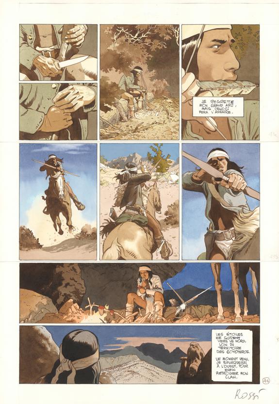 Christian Rossi - Comanche Trail, Planche originale n&deg; 46