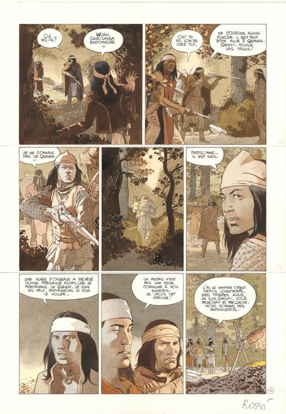 Christian Rossi - Comanche Trail, Planche originale n&deg; 56, r
