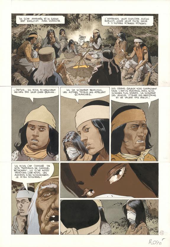 Christian Rossi - Comanche Trail, Planche originale n&deg; 57