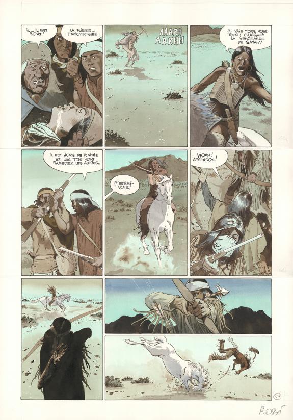 Christian Rossi - Comanche Trail, Planche originale n&deg; 67