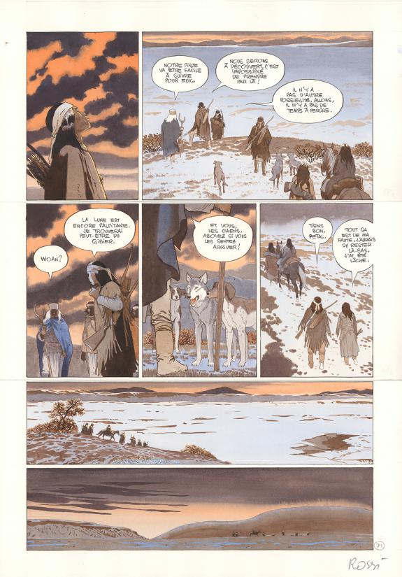 Christian Rossi - Comanche Trail, Planche originale n&deg; 71