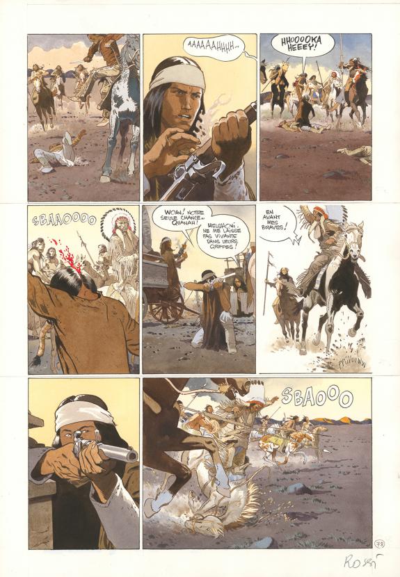 Christian Rossi - Comanche Trail, Planche originale n&deg; 78, r