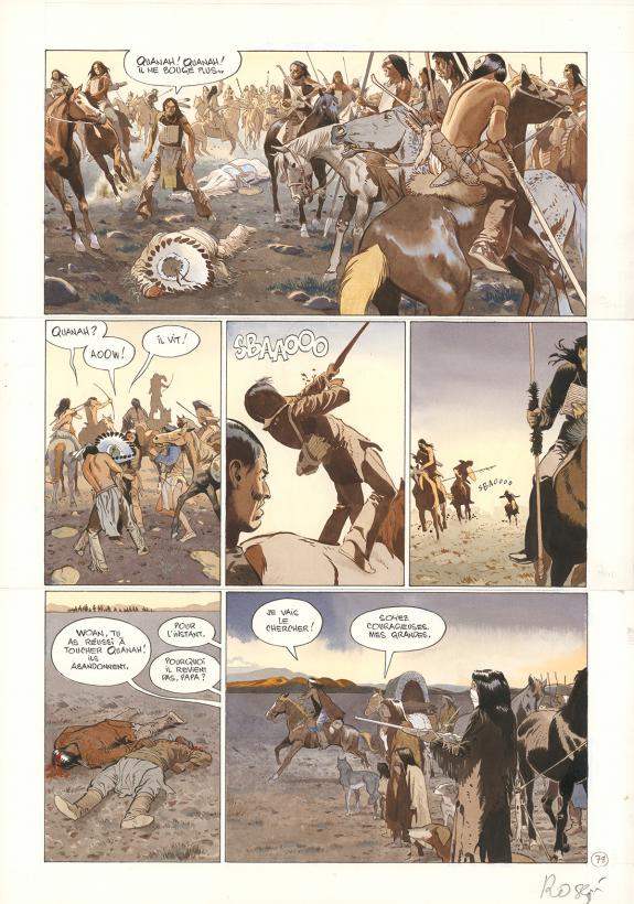 Christian Rossi - Comanche Trail, Planche originale n&deg; 79