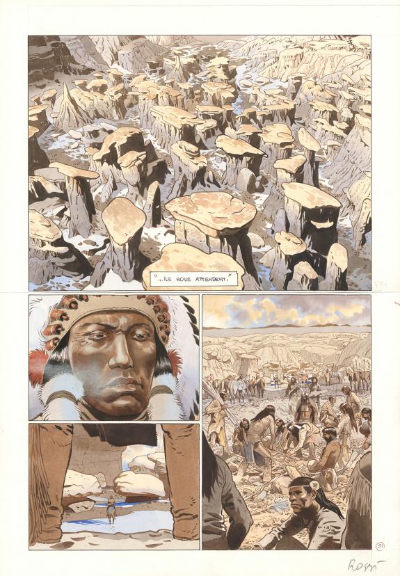 Christian Rossi - Comanche Trail, Planche originale n&deg; 91