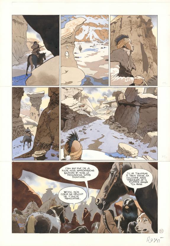 Christian Rossi - Comanche Trail, Planche originale n&deg; 92
