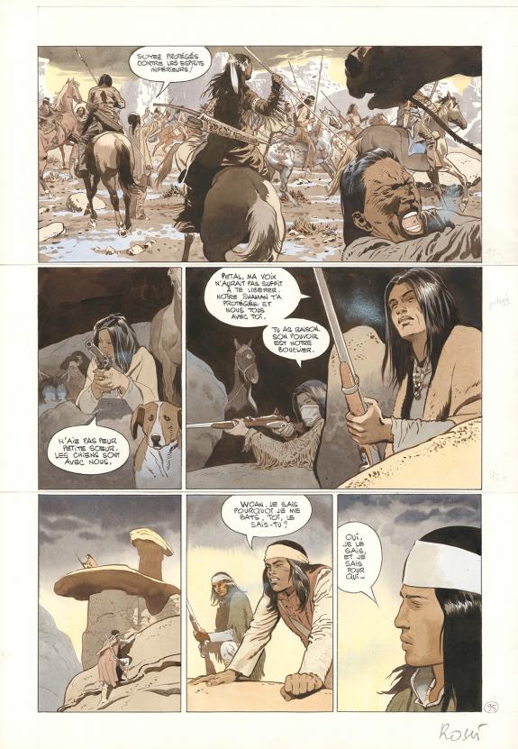 Christian Rossi - Comanche Trail, Planche originale n&deg; 95