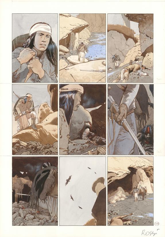 Christian Rossi - Comanche Trail, Planche originale n&deg; 103