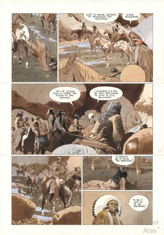 Christian Rossi - Comanche Trail, Planche originale n&deg; 105