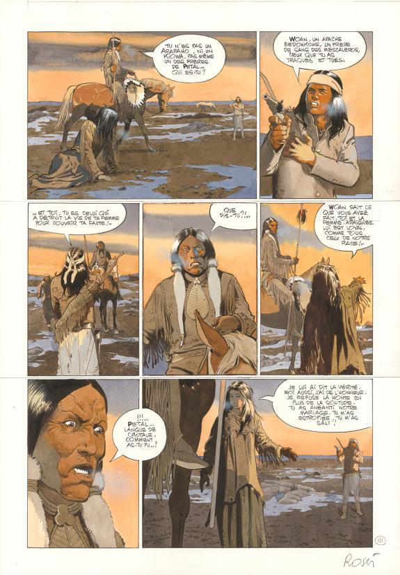 Christian Rossi - Comanche Trail, Planche originale n&deg; 111, 