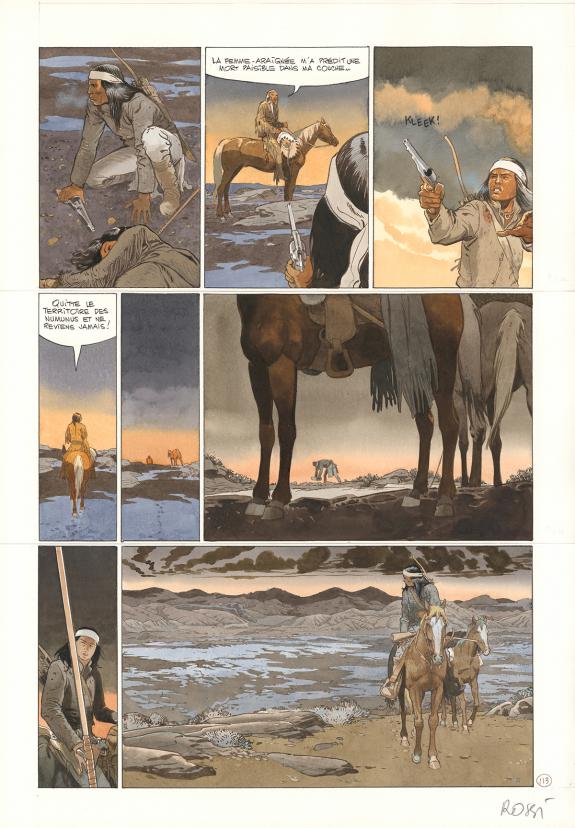 Christian Rossi - Comanche Trail, Planche originale n&deg; 113
