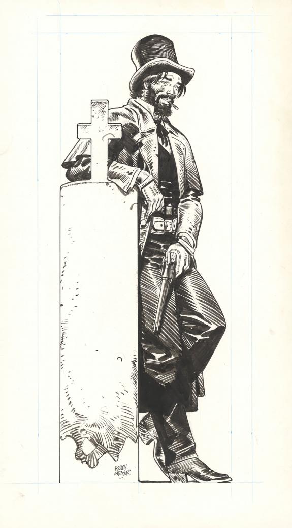 Ralph Meyer - Undertaker, Illustration originale r&eacute;alis&eacute;e po