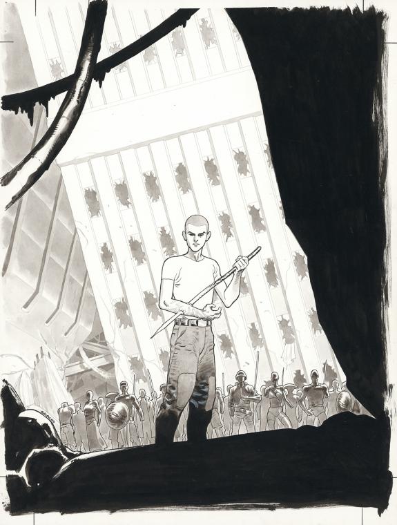 Ralph Meyer - IAN, Blitzkrieg, Illustration originale, couve