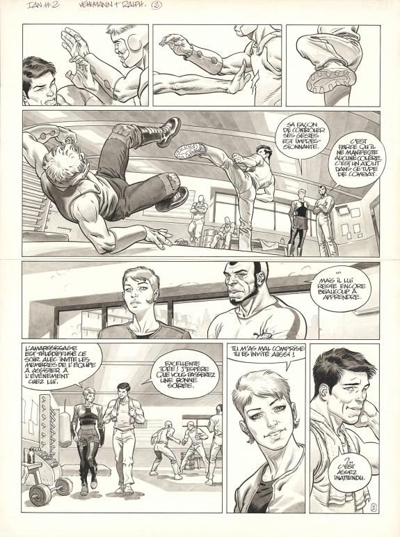 Ralph Meyer - IAN, Le&ccedil;on de t&eacute;n&egrave;bres, Planche originale n&deg;2