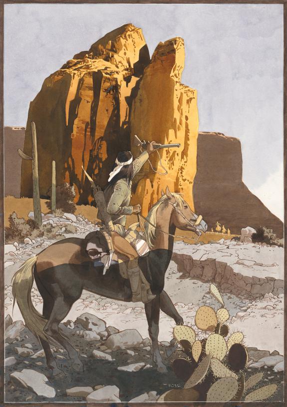 Christian Rossi - Golden West, Illustration originale in&eacute;dit