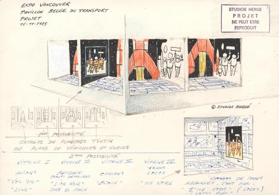 Studio Herg&eacute; - Illustration originale r&eacute;alis&eacute;e par Bob de Mo
