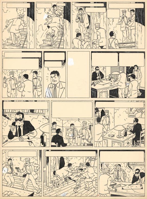 Bob De Moor - Barelli, L'&Eacute;nigmatique Mr Barelli, Planche ori