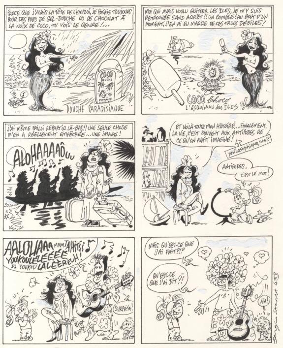 Sergio Salma - Nathalie, Planche originale, gag n°453