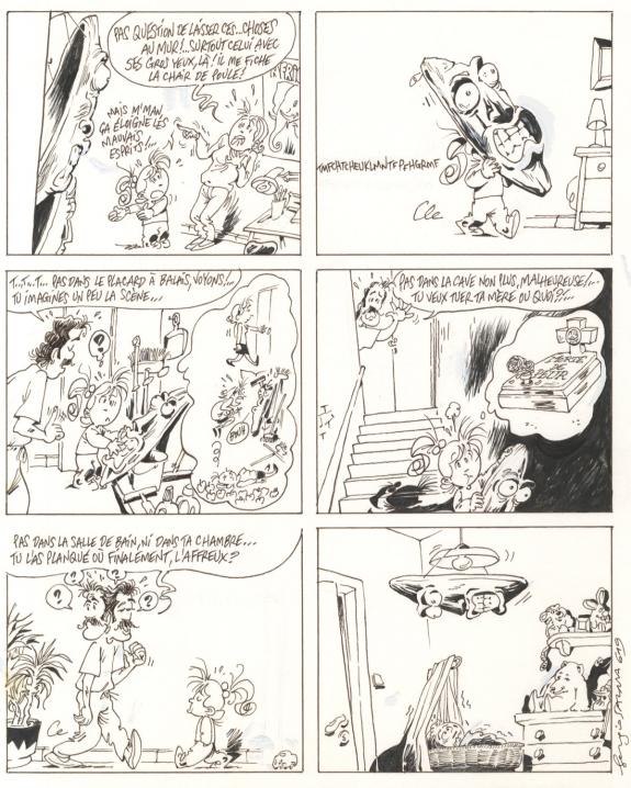 Sergio Salma - Nathalie, planche originale - gag 619