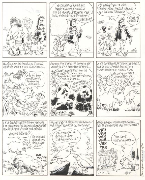 Sergio Salma - Nathalie, planche originale - gag 630