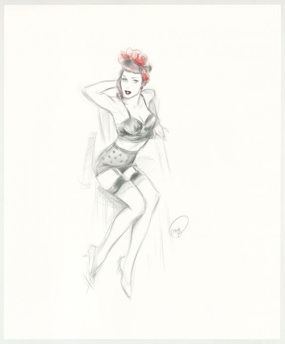 Maly Siri - Pin-up Art, Illustration originale intitulée "Ca