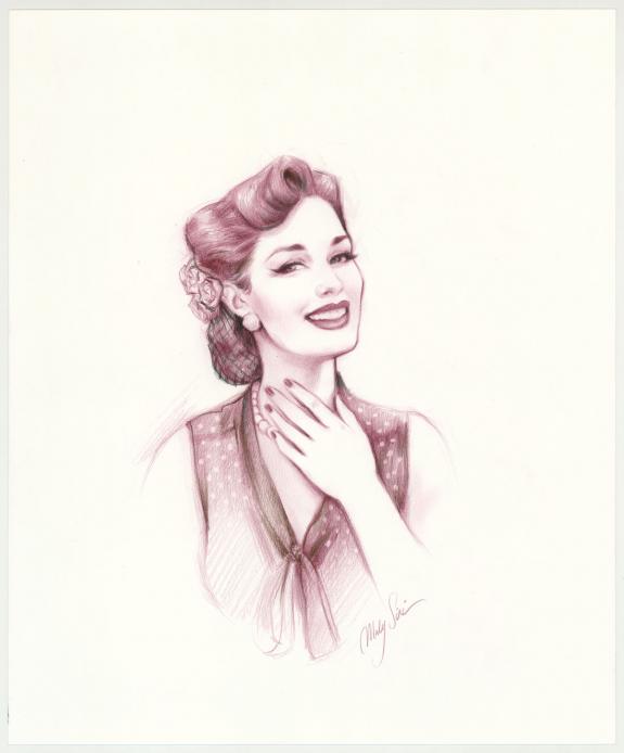 Maly Siri - Pin-up Art, Illustration originale intitulée "Mo