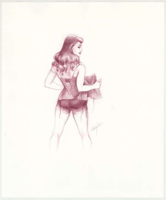 Maly Siri - Pin-up Art, Illustration originale intitulée "Ta