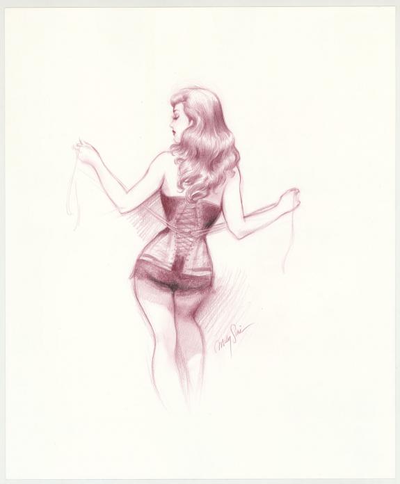 Maly Siri - Pin-up Art, Illustration originale intitulée "Dé