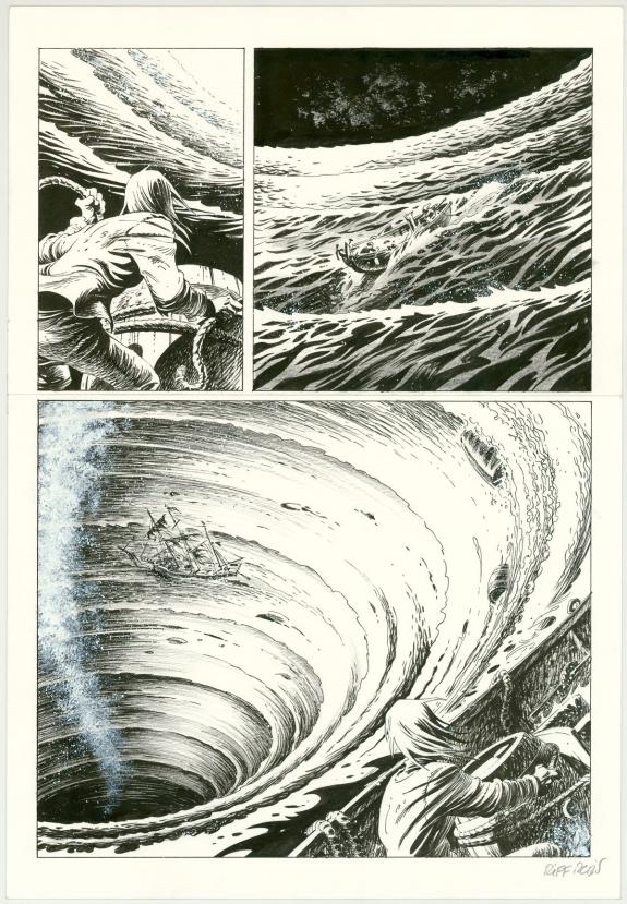 Riff Reb's - Hommes à la mer, Planche originale n°10, Une de