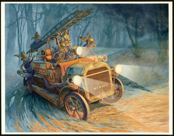 Christopher Dunn - Illustration originale, "Fire Brigade Eme