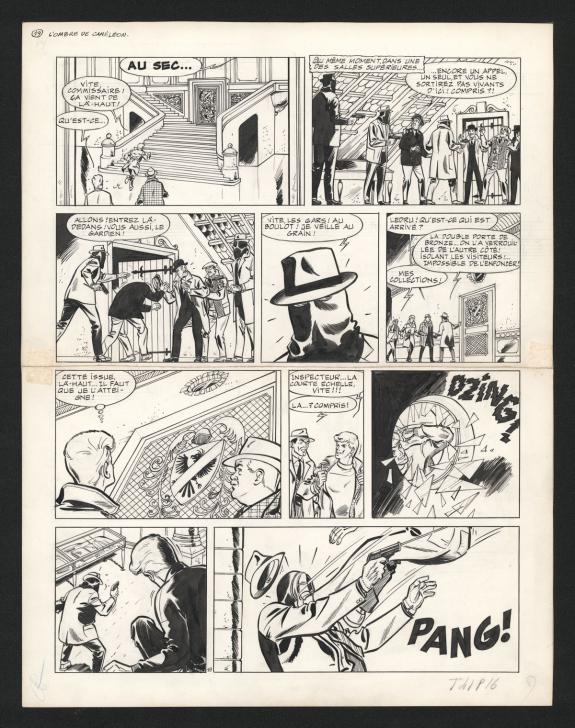 Tibet - Ric Hochet, L'Ombre de Cam&eacute;l&eacute;on, Planche originale n